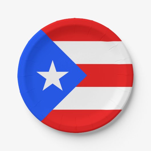 Puerto Rico Flag Papieren Bordje (Voorkant)