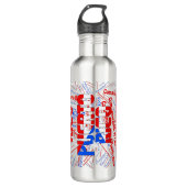 Puerto Rico Flag Patriotic Waterfles (Voorkant)