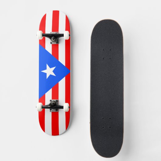 Puerto Rico Flag Persoonlijk Skateboard (Voorkant)