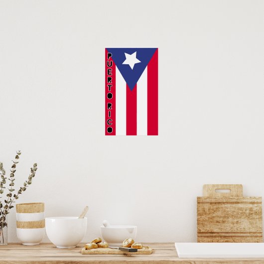 Puerto Rico Flag Poster (Keuken)