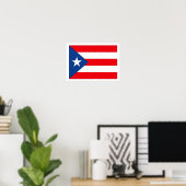 Puerto Rico Flag Poster (Thuiskantoor)