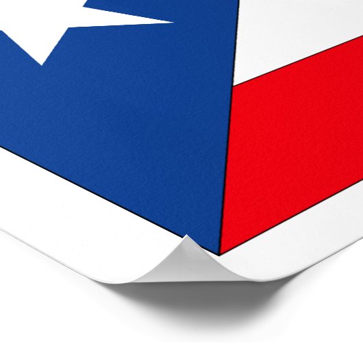 Puerto Rico Flag Poster (Hoek)
