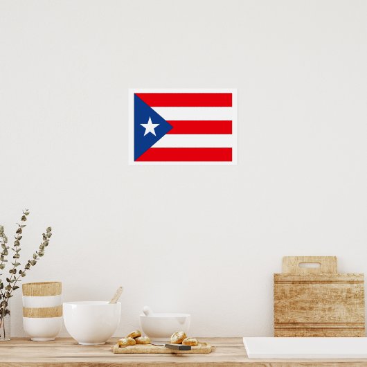 Puerto Rico Flag Poster (Keuken)