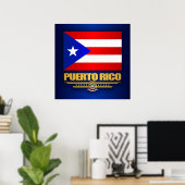 Puerto Rico Flag Poster (Thuiskantoor)