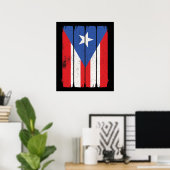 Puerto Rico Flag Poster (Thuiskantoor)