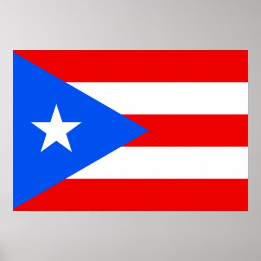 Puerto Rico Flag Poster (Voorkant)