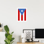 Puerto Rico Flag Poster (Thuiskantoor)