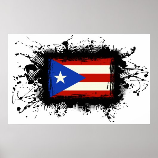 Puerto Rico Flag Poster (Voorkant)