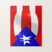 Puerto Rico Flag Puzzle Legpuzzel (Verticaal)
