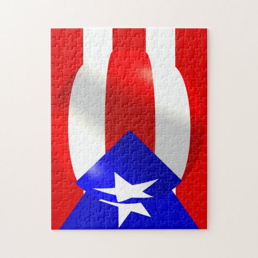 Puerto Rico Flag Puzzle Legpuzzel (Verticaal)