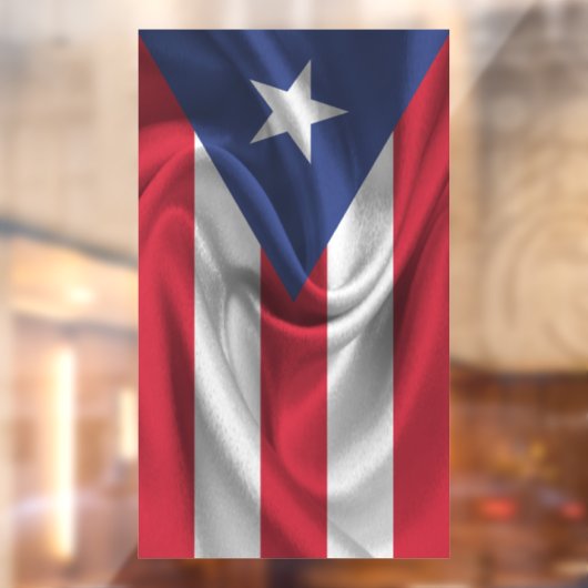 Puerto Rico Flag Raamsticker (Vel 2)