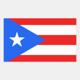Puerto Rico Flag Rechthoekige Sticker