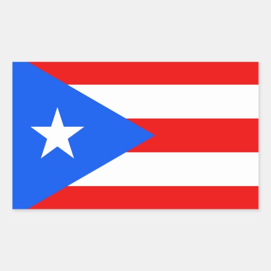 Puerto Rico Flag Rechthoekige Sticker (Voorkant)