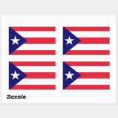 Puerto Rico Flag Rechthoekige Sticker (Vel)