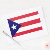 Puerto Rico Flag Rechthoekige Sticker (Envelop)