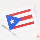 Puerto Rico Flag Rechthoekige Sticker (Envelop)