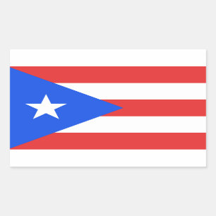 Puerto Rico Flag Rechthoekige Sticker