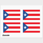 Puerto Rico Flag Rechthoekige Sticker (Vel)