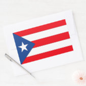 Puerto Rico Flag Rechthoekige Sticker (Envelop)