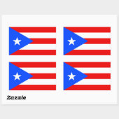 Puerto Rico Flag Rechthoekige Sticker (Vel)