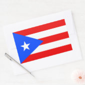 Puerto Rico Flag Rechthoekige Sticker (Envelop)