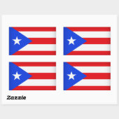 Puerto Rico Flag Rechthoekige Sticker (Vel)