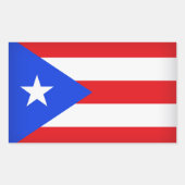 Puerto Rico Flag Rechthoekige Sticker (Voorkant)