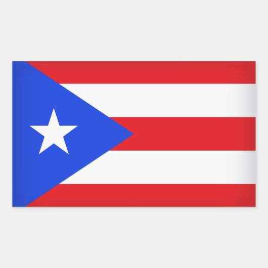 Puerto Rico Flag Rechthoekige Sticker (Voorkant)