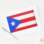 Puerto Rico Flag Rechthoekige Sticker (Envelop)