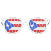 Puerto Rico Flag Retro Zonnebril (Voorkant)
