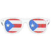 Puerto Rico Flag Retro Zonnebril (Voorkant)