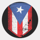 Puerto Rico Flag Ronde Sticker (Voorkant)