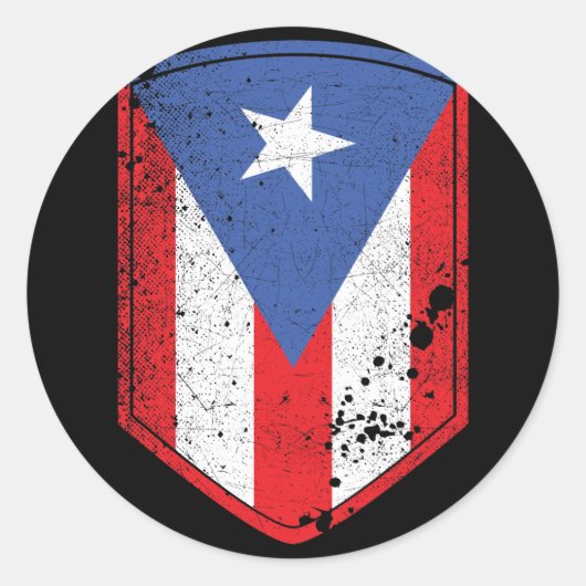 Puerto Rico Flag Ronde Sticker (Voorkant)