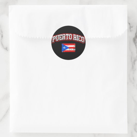 Puerto Rico Flag Ronde Sticker (Tas)