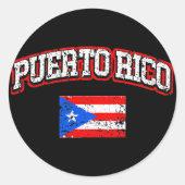 Puerto Rico Flag Ronde Sticker (Voorkant)