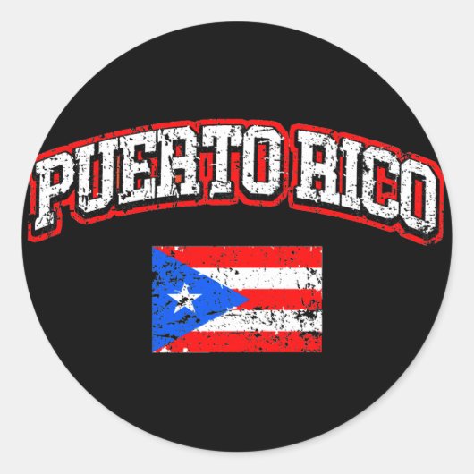 Puerto Rico Flag Ronde Sticker (Voorkant)