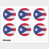 PUERTO RICO FLAG RONDE STICKER (Vel)