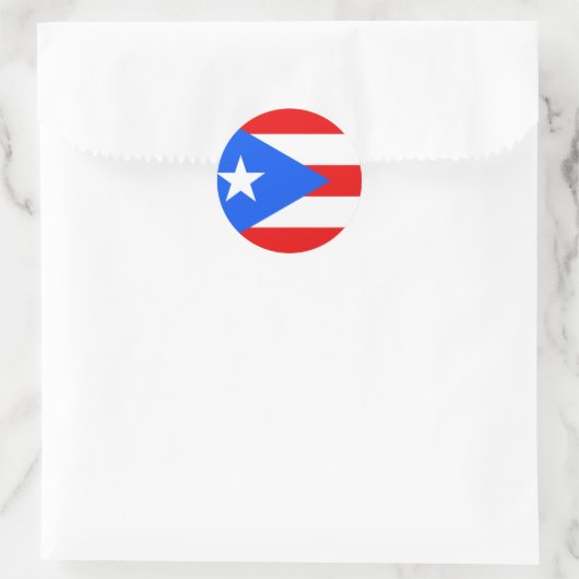 Puerto Rico Flag Ronde Sticker (Tas)