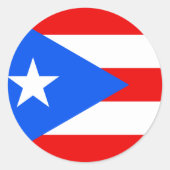 Puerto Rico Flag Ronde Sticker (Voorkant)