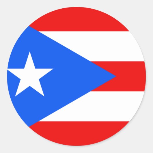 Puerto Rico Flag Ronde Sticker (Voorkant)