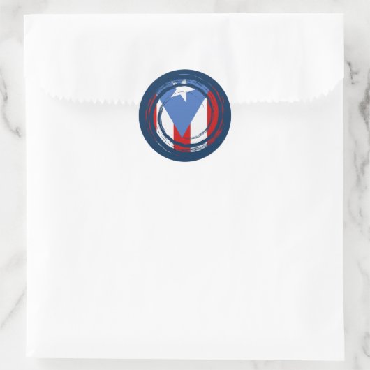 Puerto Rico Flag Ronde Sticker (Tas)