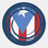 Puerto Rico Flag Ronde Sticker (Voorkant)