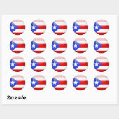 Puerto Rico Flag Ronde Sticker (Vel)