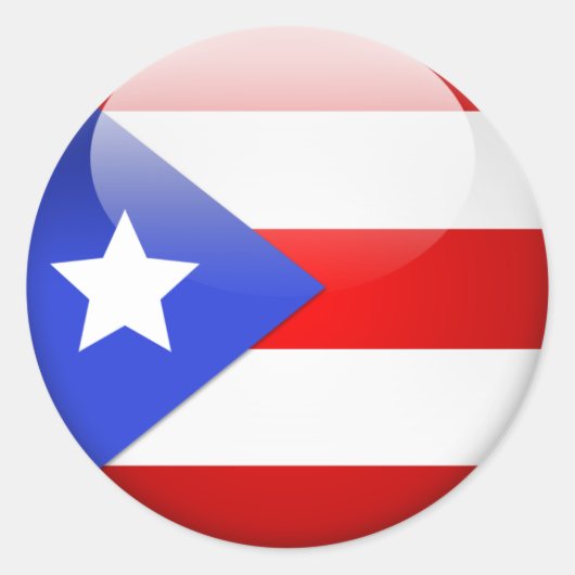 Puerto Rico Flag Ronde Sticker (Voorkant)