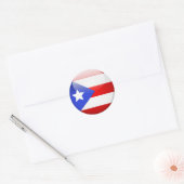 Puerto Rico Flag Ronde Sticker (Envelop)