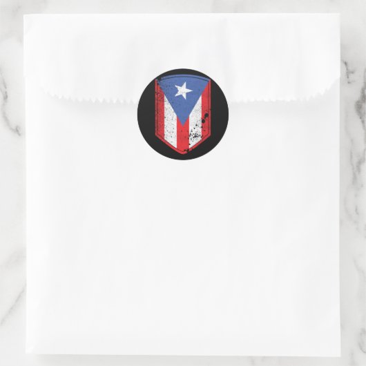 Puerto Rico Flag Ronde Sticker (Tas)