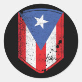 Puerto Rico Flag Ronde Sticker (Voorkant)