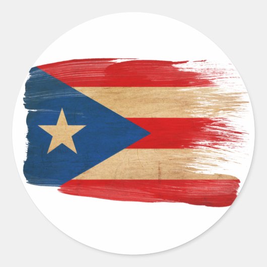 Puerto Rico Flag Ronde Sticker (Voorkant)