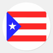 Puerto Rico Flag Ronde Sticker (Voorkant)