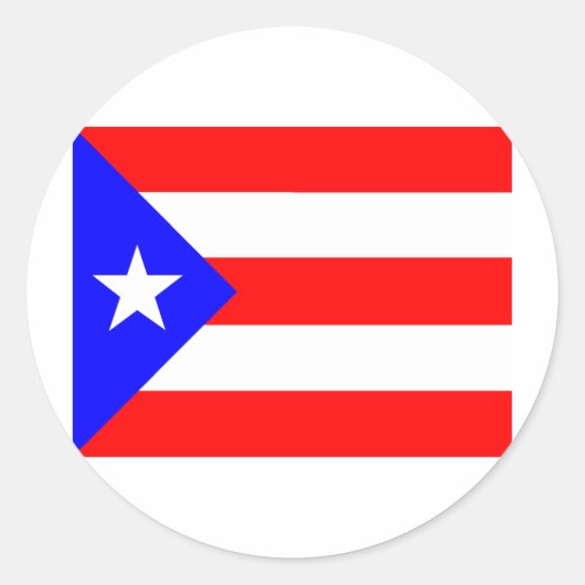 Puerto Rico Flag Ronde Sticker (Voorkant)